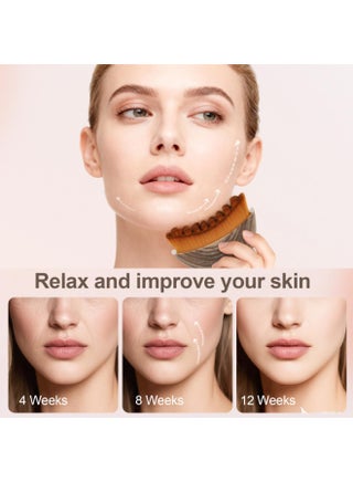 Lymphatic Contour Face Brush-Facial Dry Brush-Lymphatic Drainage Massager,Soft Dry Brushing Beauty Tool for Jawline, Chin & Facial Sculpting Designed to Fit Precisely - view 4